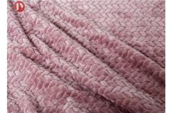China Warm Leaf Flannel Sherpa Blanket , Double Layer Fleece Blanket Reversible Mink Sherpa Rectangular supplier