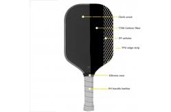 China Black Thermoformed Pickleball Paddle Set Raw Carbon Pickleball Paddle 16mm supplier