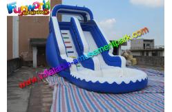 China Kids inflatable water slide , Blue Inflatable Wet Slide Combo Game supplier