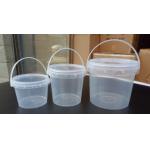 Smooth Surface Transparent Plastic Bucket with IML / Thermal Transfer / Screen Printing for sale
