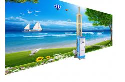 China 2880 Dpi Vertical Wall Printer Auto Blank Skip Bidirectional Painting supplier