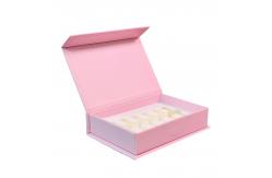 China Custom Pink Perfume Essential Oil Bottle Foam Magnetic Paper Boxes with Matt Lamination supplier