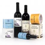 Wine Bottle Paper Plain Sticker Labels Die Cut High Temperature Resistance for sale