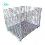 Galvanized Material Handling Stackable Welded Steel Transport Metal Wire Mesh Pallet Cage