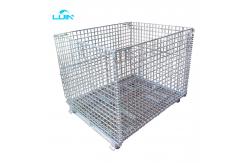 China Galvanized Material Handling Stackable Welded Steel Transport Metal Wire Mesh Pallet Cage supplier