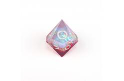 China White plus red ore resin desktop game dice set dnd dice supplier
