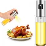 Transparent 100ml Glass Olive Oil Spray Bottle Multifunction for sale