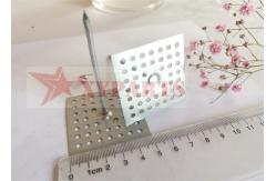 China Easy Bending Galvanized Steel Insulation Fasteners With Square Stamped Hole Base supplier