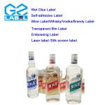 Clear Printable Sticker Paper for Wine Bottle Label Custom Designs and Shapes Available for sale