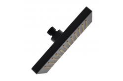 China 6x8 Inch Square Rain Shower Head Chrome Black With Self Cleaning Silicone Nozzles supplier