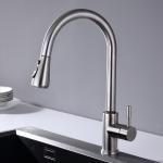 Leak Free Cartridge High Arch Kitchen Faucet SUS304 Stainless Steel Faucet for sale