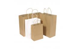 China Customized Size Printing Logo Kraft Paper Packaging Bag Biodegradable Recycled supplier