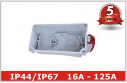 China 250V 415V Power Industrial Plug Socket with Switched Interlock PC BOX supplier