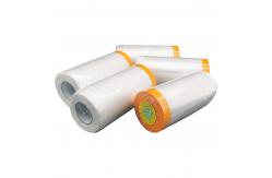 China General Purpose Use Waterproof Pre Taped Masking Transparent Film supplier