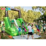 Commercial Inflatable Jumping Bouncer Motion Inflatable Obstacle Game Mini Green Inflatable Climbing Slide ROHS for sale