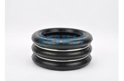China Double Pcs Steel Girdle Ring Industrial Air Springs / Air Bags 3 Convolution supplier