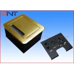 Gold Tabletop Flip Up Power Outlet , Compact Flip Up Manual Conference Table Outlet for sale