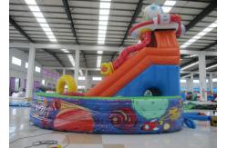 China Space Theme Commercial Inflatable Water Slides Digital Printing High Slide Jumping Castle supplier