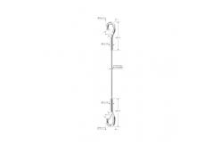 China 304 Stainless Steel Security 1x7 IWRC Sling With Double Hook End YW86370 supplier