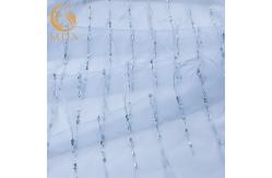China Wonderful Feather Embroidered Mesh Lace Fabric Shiny Sequins 91.44cm Length supplier