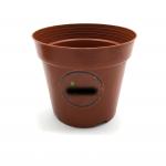 Hydroponics PP Bonsai 85mm Orange Plastic Flower Pots With Label