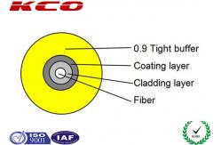 China Indoor Simplex Optical Fiber Cable , 0.9mm Tight Buffered Fiber Optic Cable supplier
