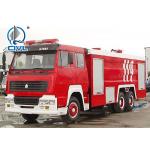 4x2 6m3 336HP EUROII Fire Fighting Trucks Foam Tank Water Cannons for sale