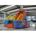 Space Theme Commercial Inflatable Water Slides Digital Printing High Slide Jumping Castle