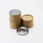 OEM Custom Design Biodegradable Foil Inner Paper Tube Can Packaging With Metal Cover