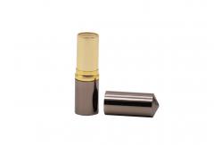China Silver Grey Aluminum Lip Balm Tubes 3.5g Pointed Lipstick Container supplier