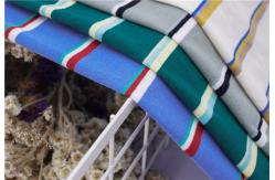 China Breathable Plain Cotton Sweat Absorbent Striped Knit Fabric 190cm Width supplier