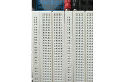 China 3A - 5A ABS Housing Round Hole Breadboard , White Large Solderless Breadboard supplier