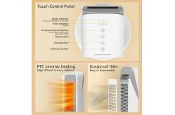China Waterproof Mini Fan Heater Personal Warm Appliance With 1-4h Timer supplier