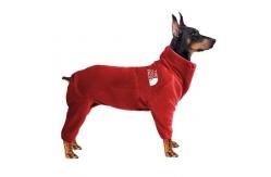 China Zoopollo The Dog Face Fleece Warm Dog Coats With Legs Black Red supplier