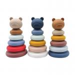 Eco friendly Silicone Stacking Toys Educational Autism Sensory Toy for sale