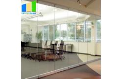China Collapsible Movable Partition Walls / Clamp Frameless Glass Partition Wall For Conference Center supplier
