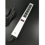 Universal Mountable Six Socket Extension Cord Power Strip Dustproof Aluminum Shell for sale