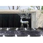 2020 China Stainless Steel Elk Wapiti Metal Sculptures For Garden Wall Art for sale