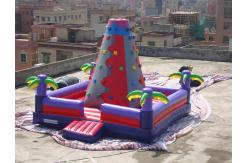 China Bright Coloured Rock Climbing Wall And Safe Pool In Inflatable Amusement Park supplier