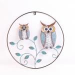 Handmade Home Wall Hanging Decor Round Frame Owl, Flamingo, Bird. for sale