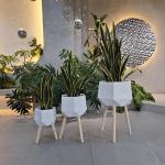 Easily Cleaned Fiber Clay Planter For Indoor And Outdoor Individuality