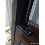 PVC Frame Vinyl Hung Window Upward Sliding Hung Brown Window