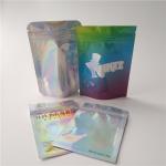 Plastic Food Coffee Edible Holographic Makeup Bag Transparent Hologram Bags for sale