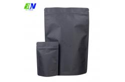 China Recyclable Black Kraft No Printing Stock Pouch Customized With Zipper supplier