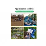 Mini Portable 3pcs Saving Solar Charged Lighting System 3W Energy Panel LED