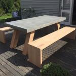 Water Proof Resisitant GRC Concrete Table Set for Enduring Luxury Concrete Outdoor Furniture for sale