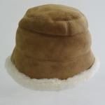 Fashion Ladies Merino Shearling Sheepskin Lamb fur bucket hat