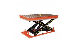 China Electric Scissor Hydraulic Lift Table With Roller Conveyor Lift Table 2400x1500mm supplier