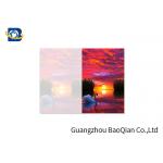 PET / PP Material 3D Picture Cards , Custom Lenticular Cards Beautiful Landscape Pattern