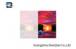China PET / PP Material 3D Picture Cards , Custom Lenticular Cards Beautiful Landscape Pattern supplier